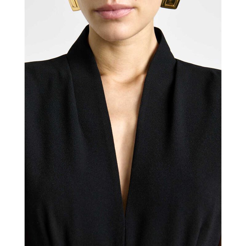 Cue Recycled Crepe V-Neck Split Midi Dress image number 2
